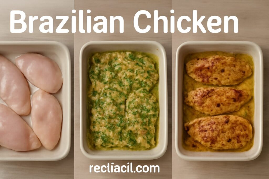 Sautéing chicken pieces in a pan with oil
