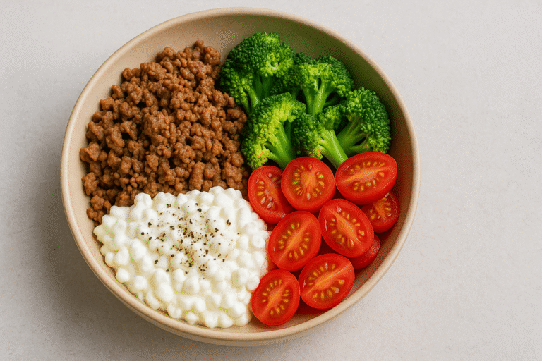 Cottage Cheese & Ground Beef Power Bowl