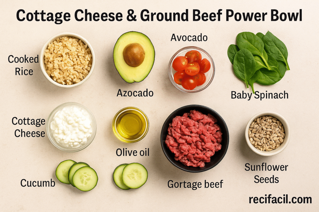 Cottage Cheese & Ground Beef Power Bowl