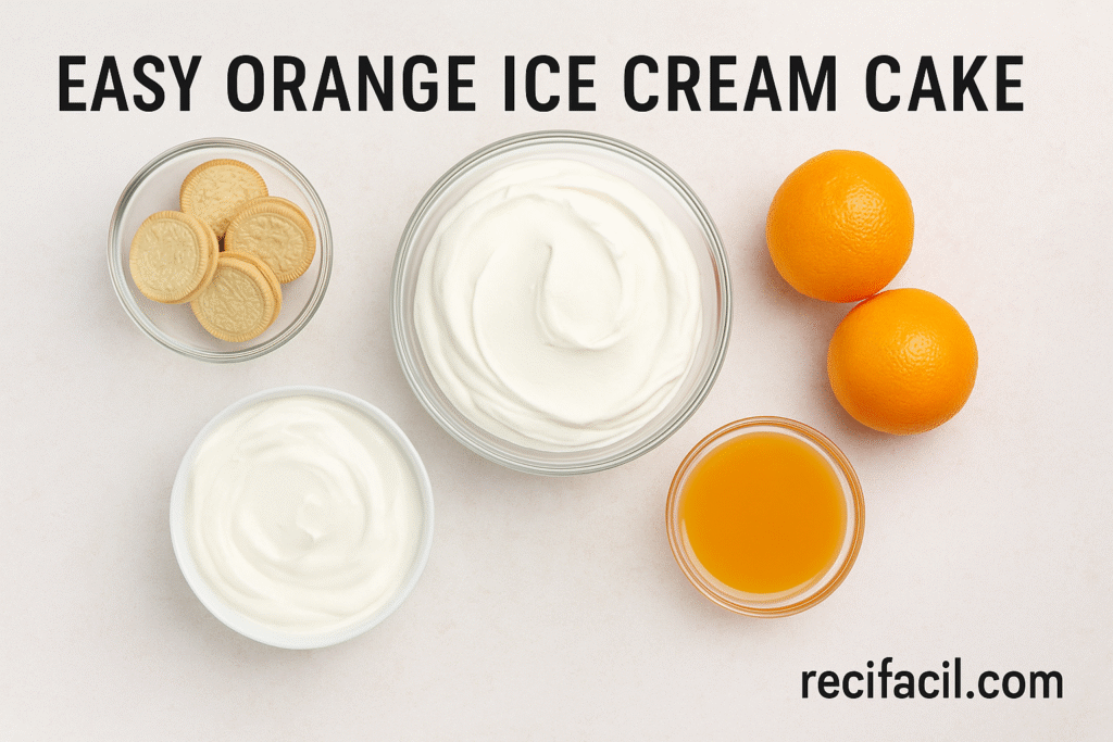 Easy Orange Ice Cream Cake