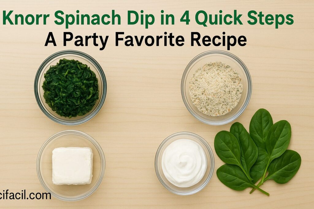 Fresh chopped spinach and water chestnuts being added to the creamy Knorr dip mixture