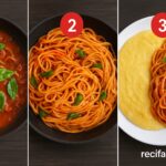 Tomato Basil Pasta with Polenta