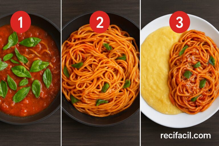 Tomato Basil Pasta with Polenta
