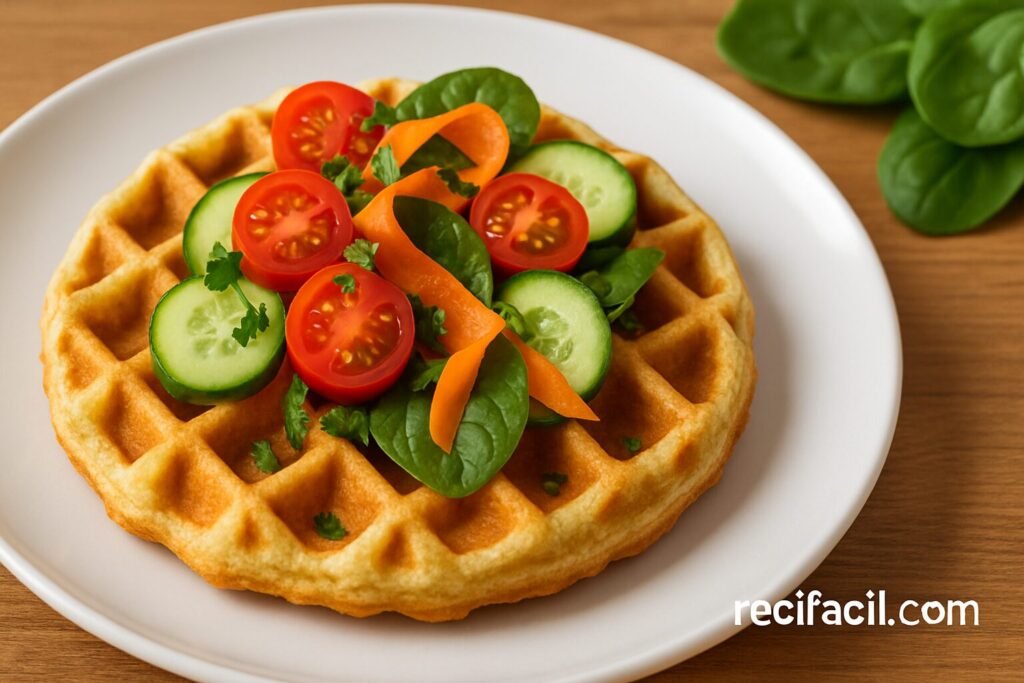 Homemade waffles with fresh ingredients inspired by the Grow a Garden recipe