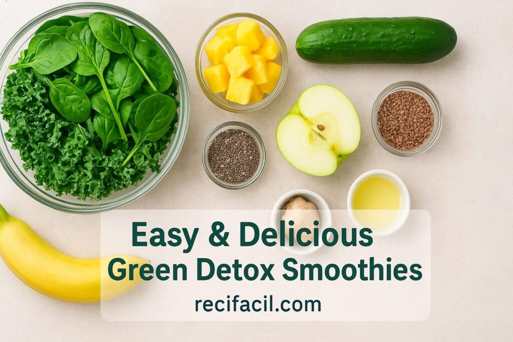 Ingredients for Easy & Delicious Green Detox Smoothies