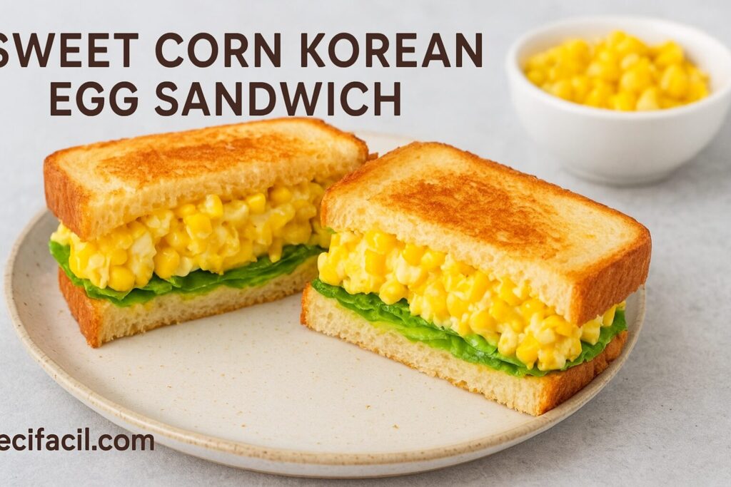 Sweet Corn Korean Egg Sandwich