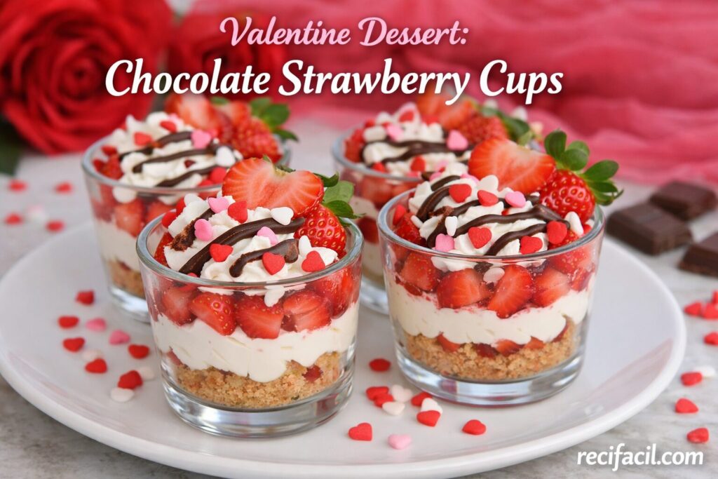 Valentine Dessert: 5 Easy Chocolate Strawberry Cups